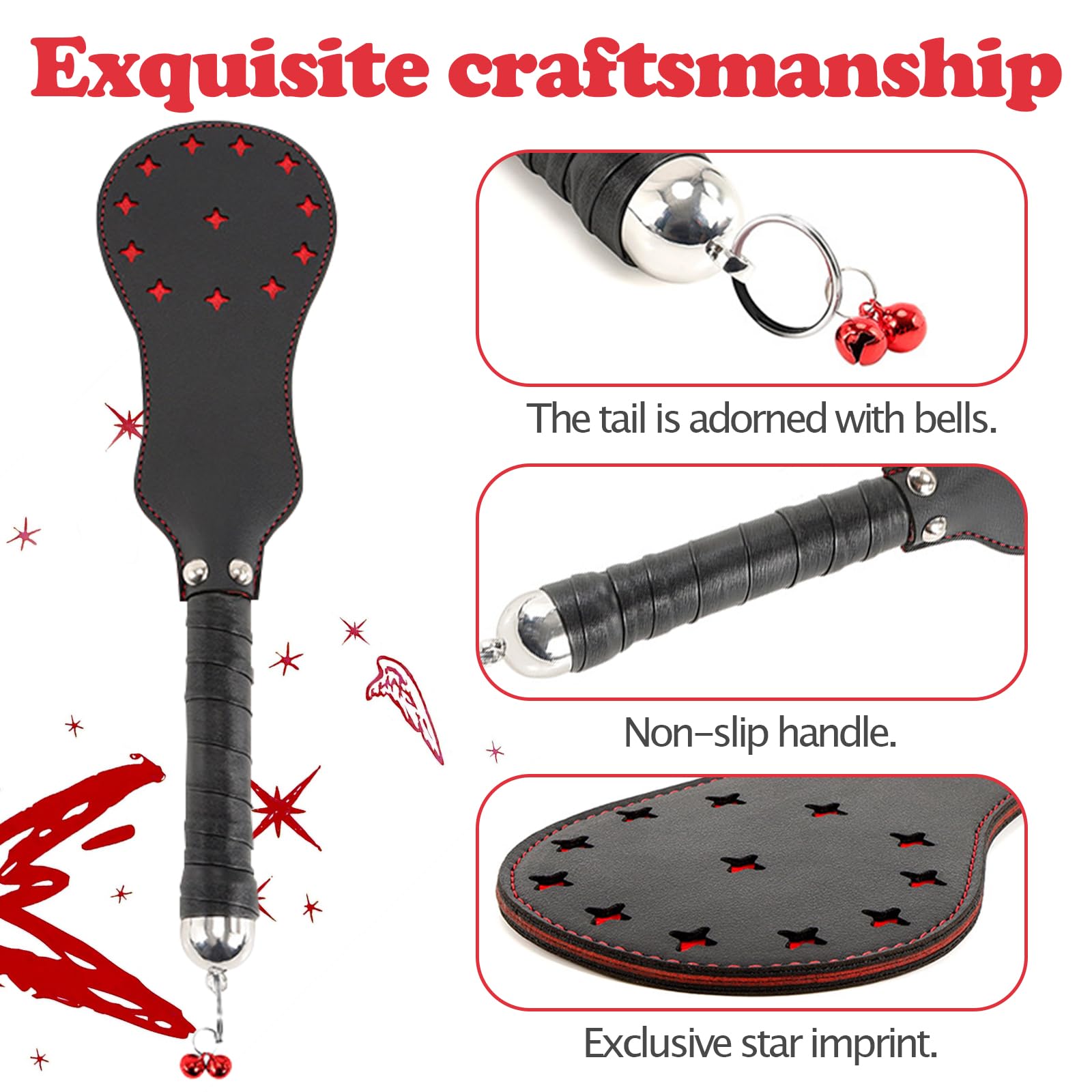 Amazon.com: Leather Sexy Spanking Paddles Sex Whip, 14.1inch BDSM Sex Toys  for Paddle Sex Play Flogger Adult Sex Slapper Punish Cosplay SM Sex Games  Bondage Flirting Sexual Abuse for Couples Beginners :