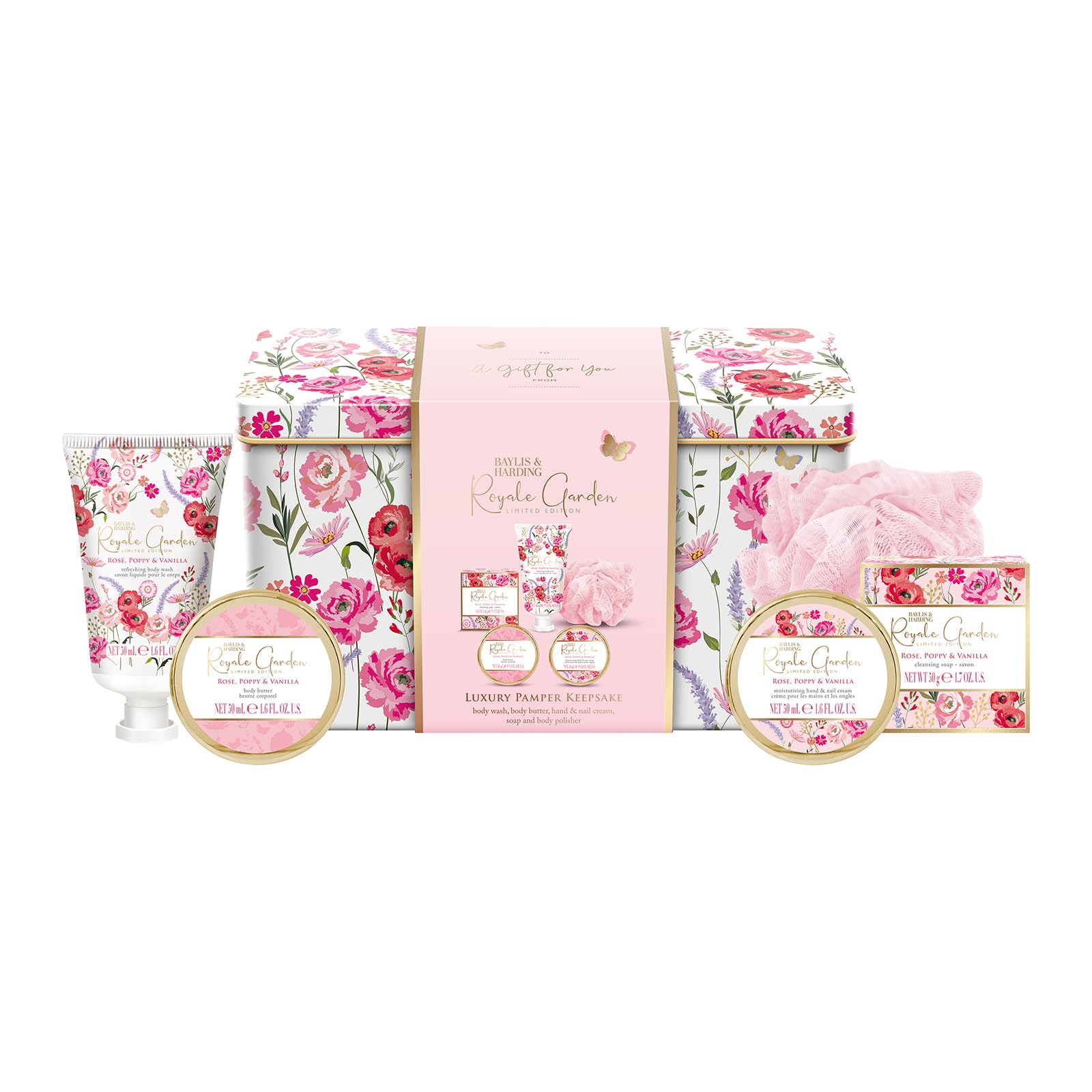 Baylis & Harding Royale Garden - Set regalo di latta per coccole