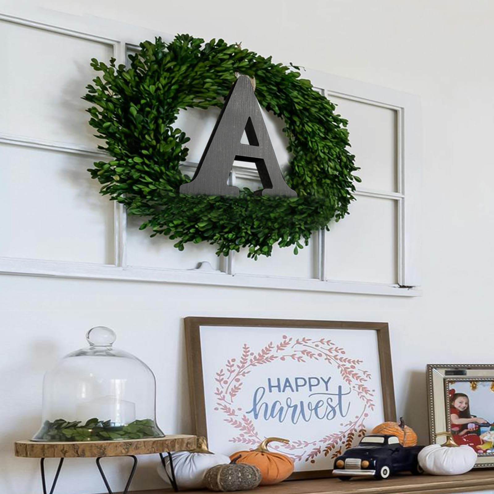 Letras rústicas de madera negra de 6 pulgadas, letras de madera sin terminar para decoración de pared, letras negras retro, decoración de tablero para manualidades, proyectos de fiesta en