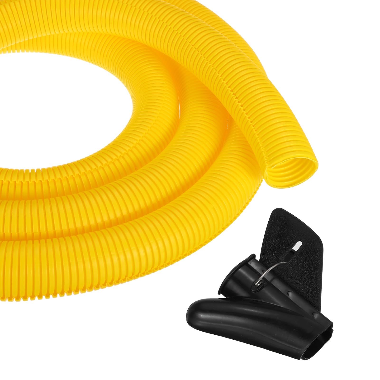 sourcing map 1 1/2 Inch 20ft Split Wire Loom Tubing, Flexible Cord Protectors with Installation Tool Cable Management Sleeve Conduits Cover for Office Home Electrical Automotive Wires, Yellow