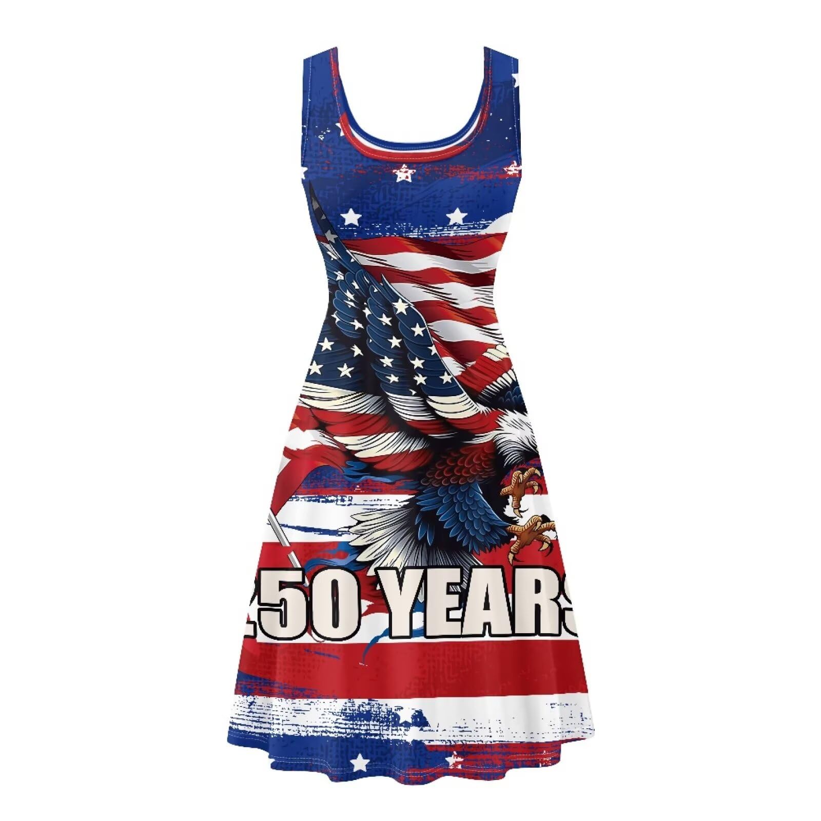 Dreaweet Casual Sleeveless Dresses for Women Girls, Round Neck Tank Dresses with Pockets Summer Sundress Size XS-4XL