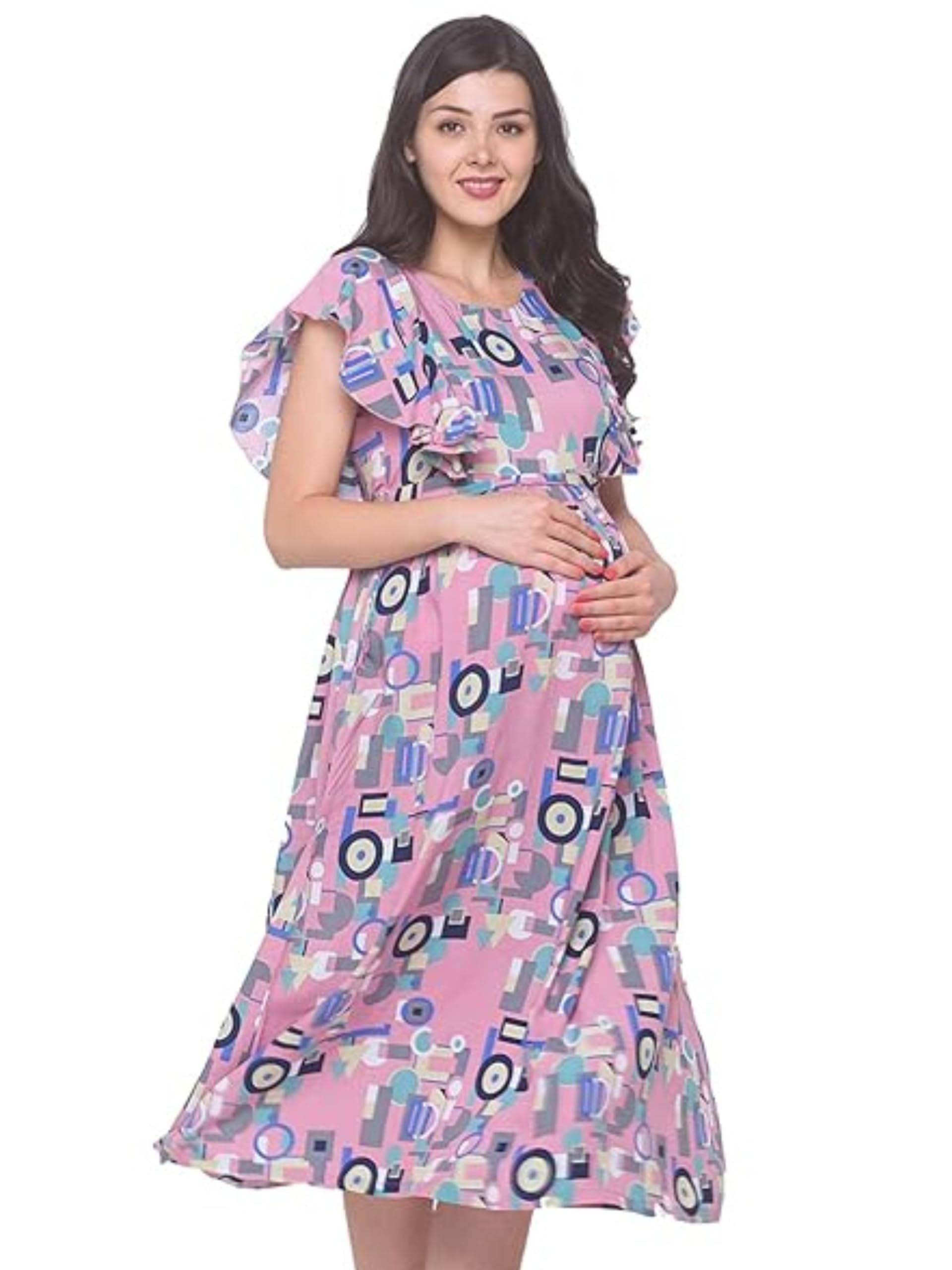 Women's Viscose Regular Fit Anarkali Maternity Wear-image-22