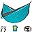 Wise Owl Outfitters Hammock for Camping Single Hammocks Gear for The Outdoors Backpacking Survival or Travel - Portable Lightweight Parachute Nylon SO Lt Blue & Grey