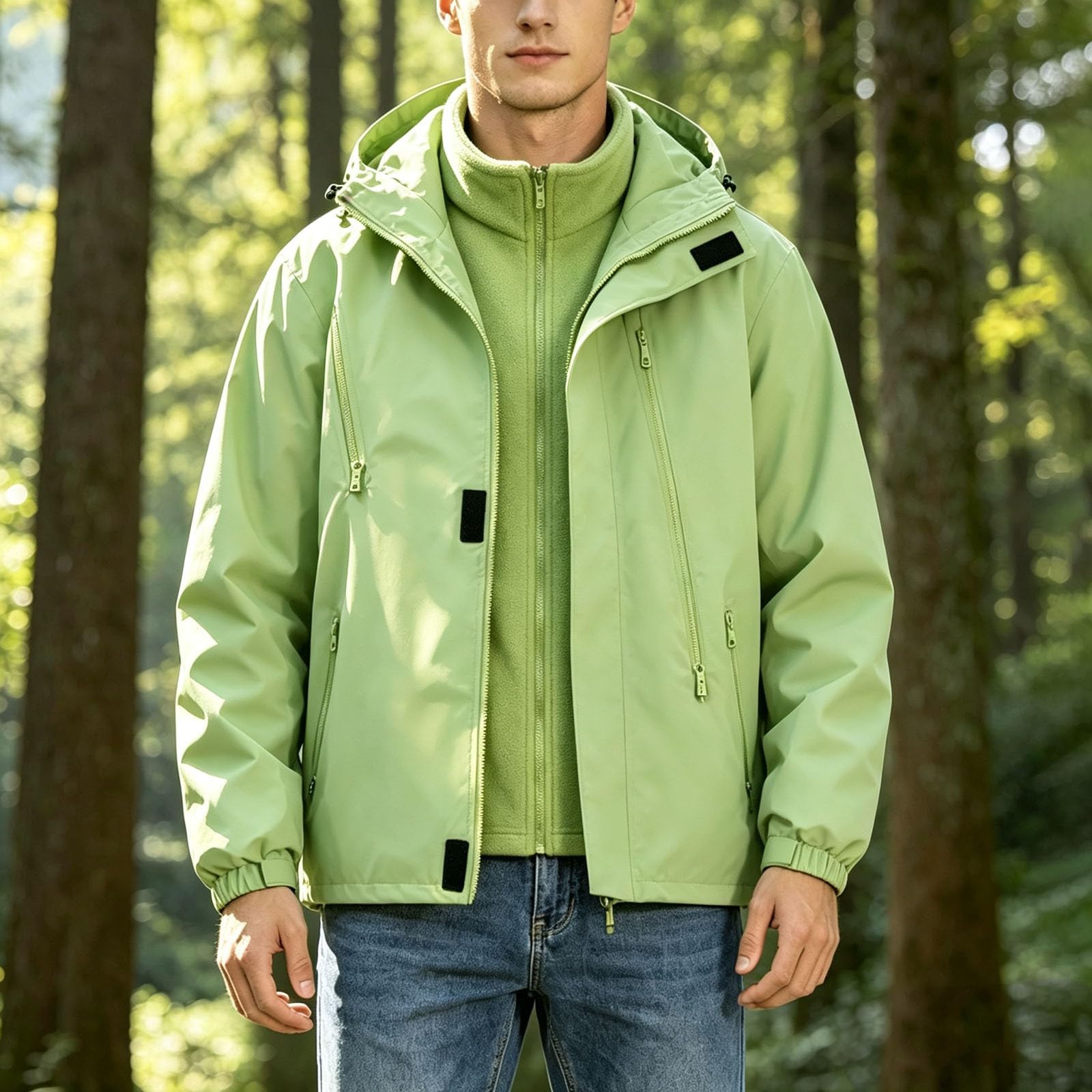 Chaqueta versátil 2 en 1 para hombre, para exteriores, para todas las estac