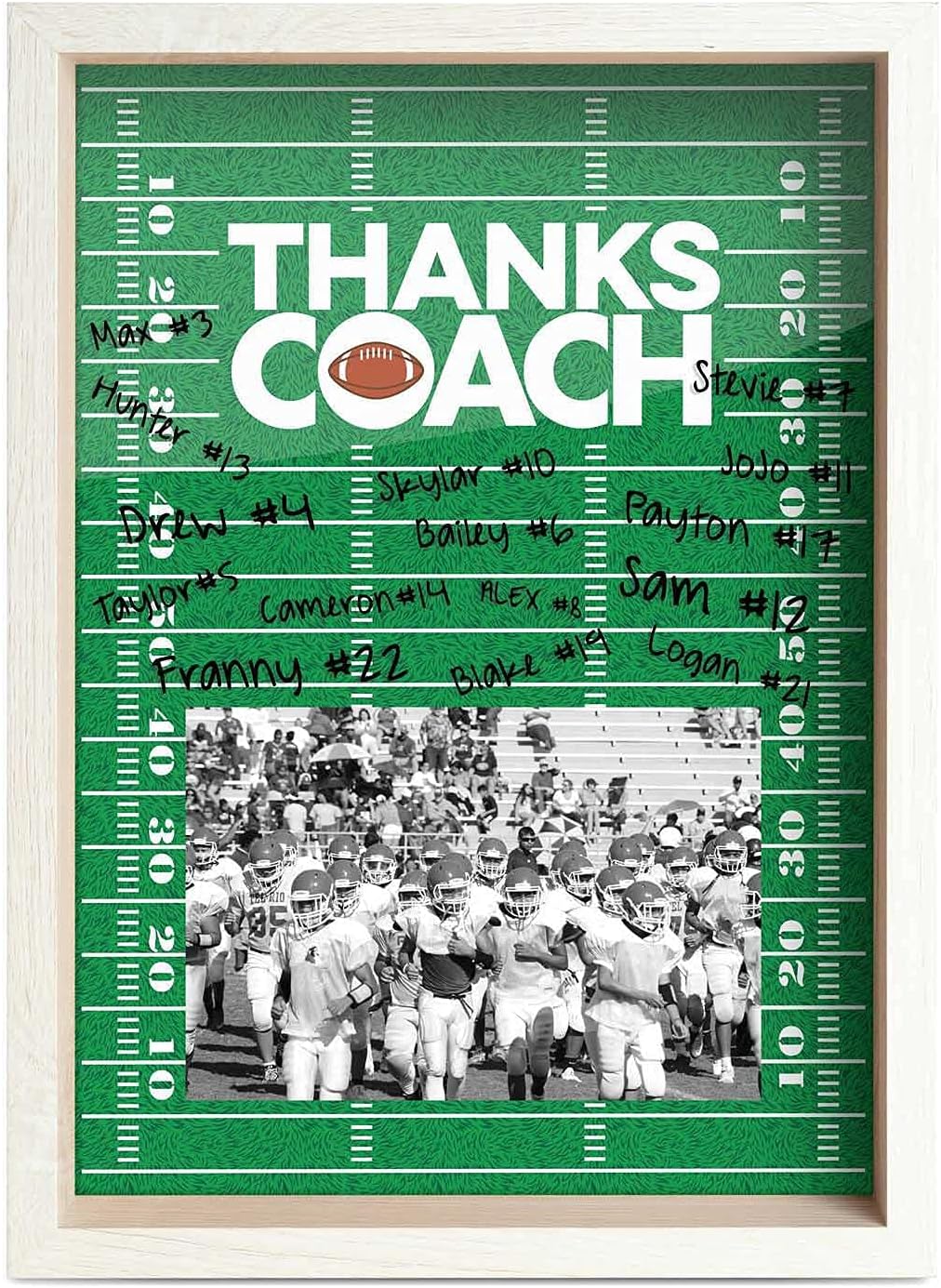 ChalkTalkSPORTS Premier Football Frame | Thanks Coach | Football Coach Gift