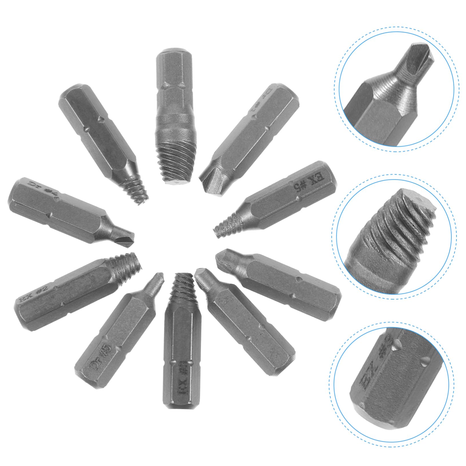 SHINEOFI 5 Set Estrattori per Danneggiate Utensile per Rimozione Spanate Compatibile con Facile da Usare per Manutenzione e Auto