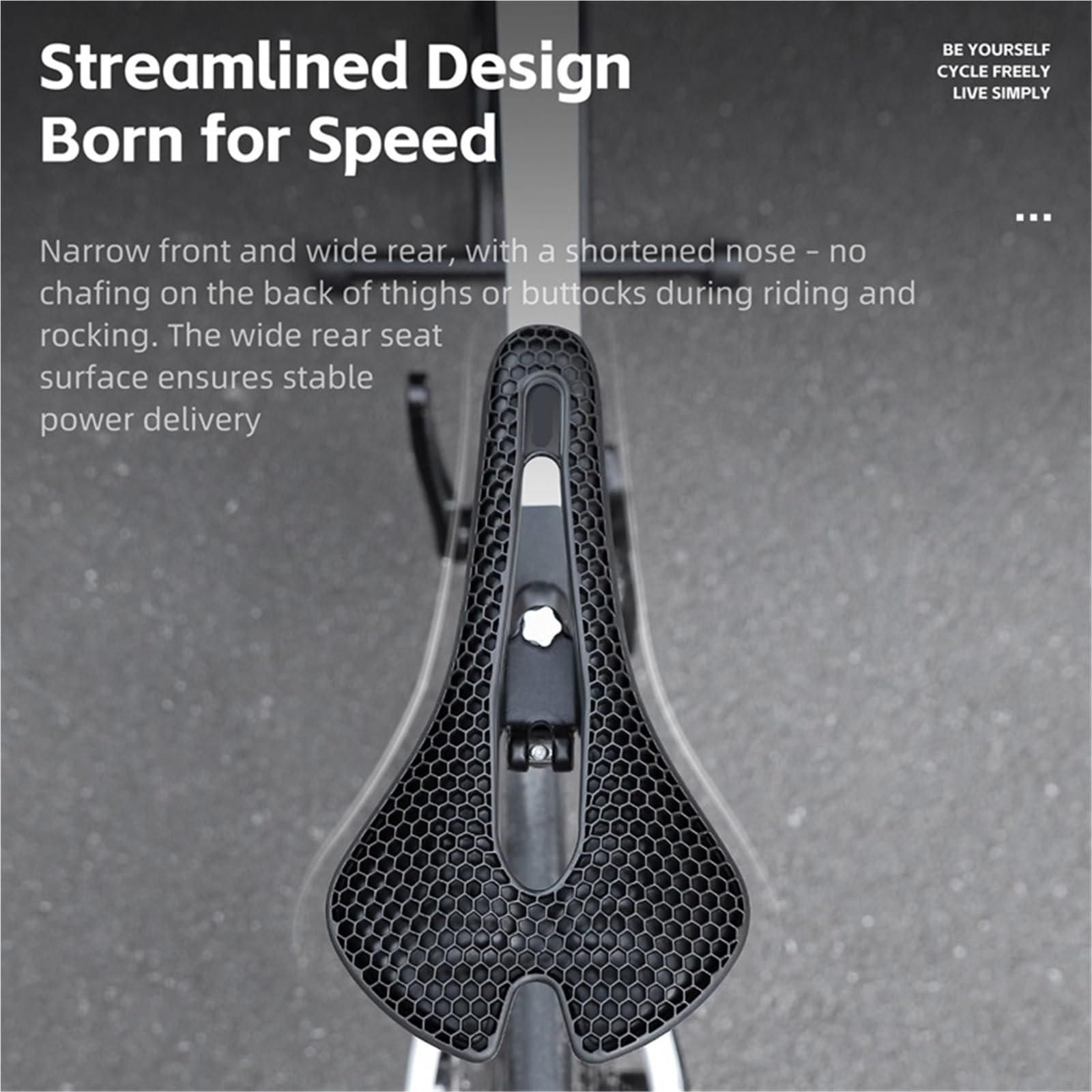 Oddychające siodełko rowerowe 3D 150 mm, bioniczna struktura, wygodne i amortyzujące siedzisko do rowerów górskich i szosowych