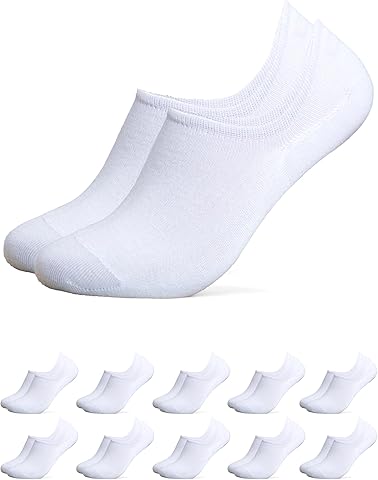 Occulto Calcetines Tobilleros invisbles bambu para Hombre & Donna 10 pares (modelo: Solana)