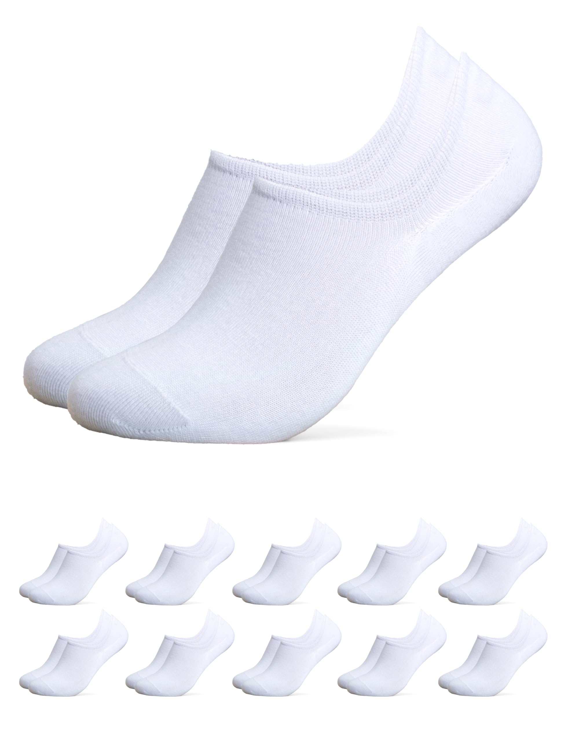 Occulto Damen & Herren Bambus Füßlinge 10er Pack (Modell: Solana)