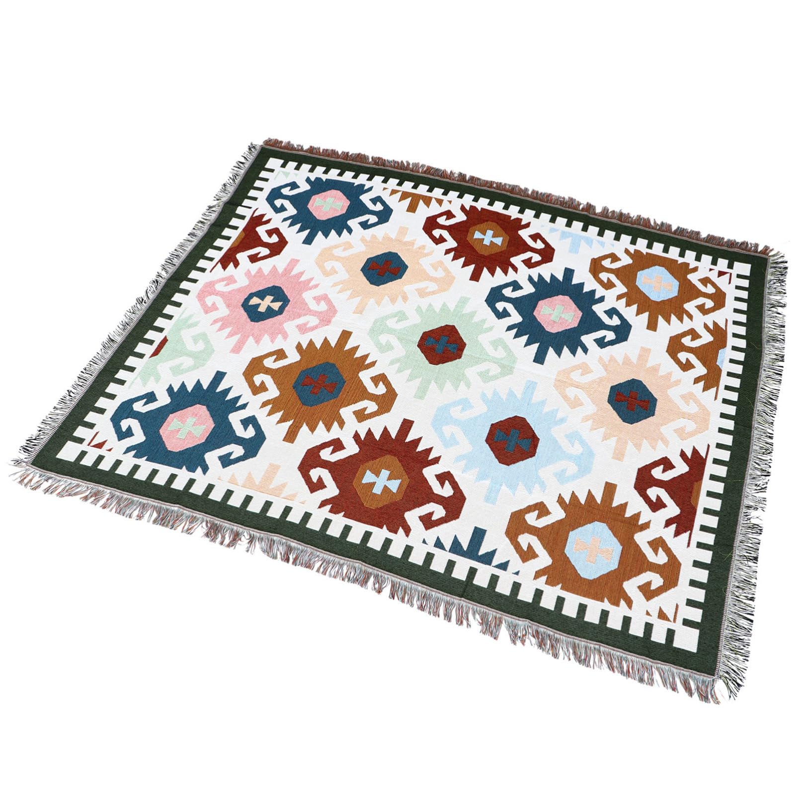 Couverture coton tissé pour des soirées cocooning douces sur le fauteuil