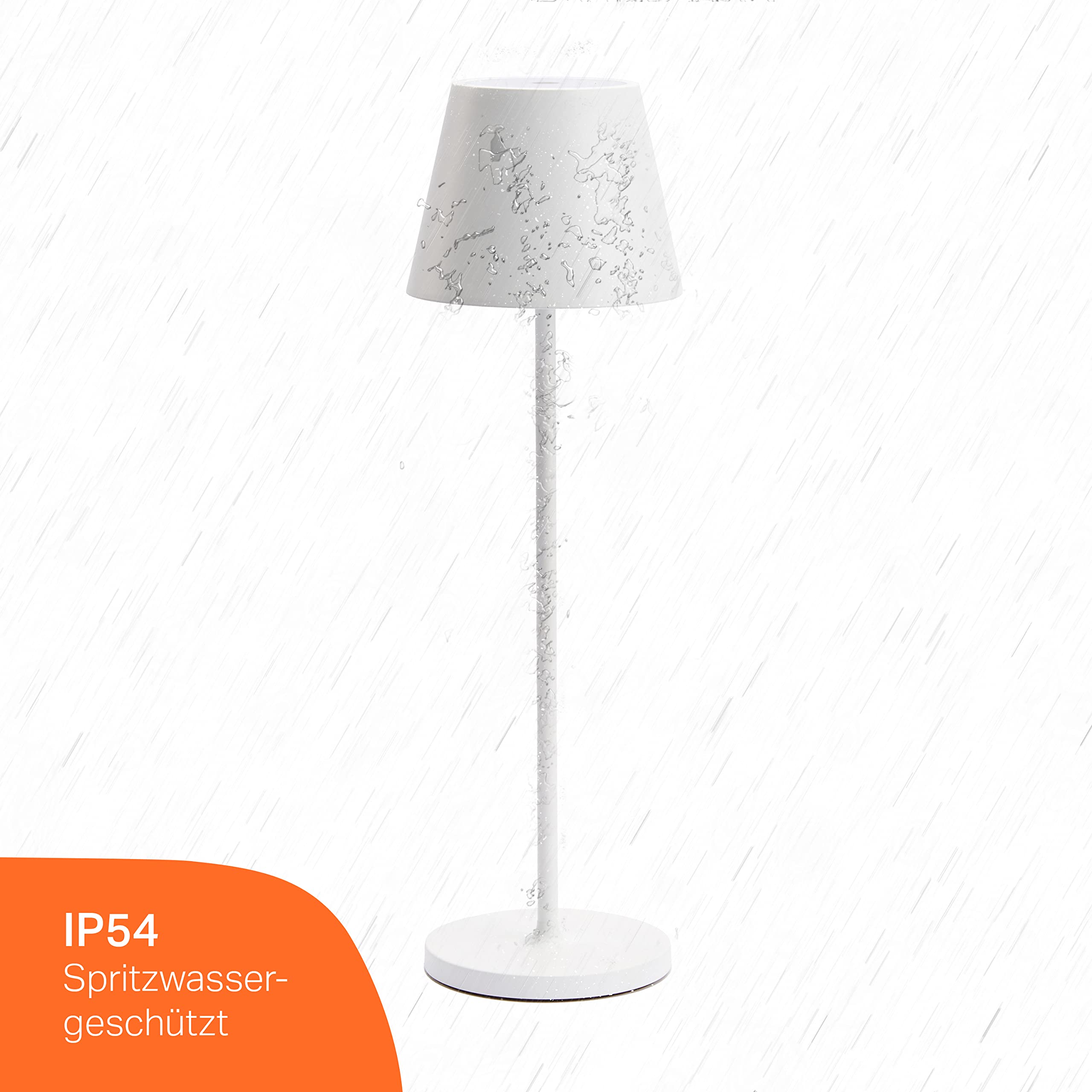 Lampe De Table Blanche Rechargeable Avec Led Et Variateur Ip54 - Jude Qazqa