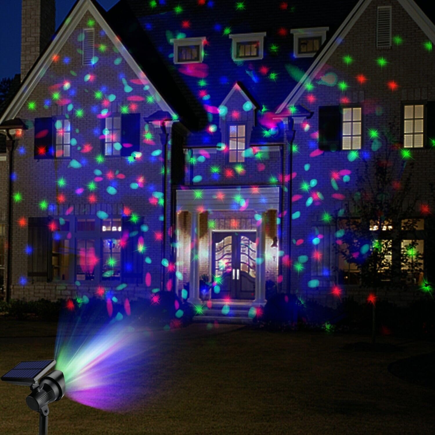 Proiettore a LED RGB per esterni, lampada decorativa natalizia con telecomando, per eventi e feste