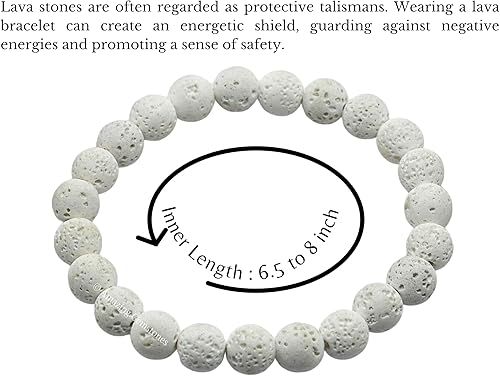 Miniatura 724 de Amazing Gemstone Pulsera de cristal para mujeres y hombres, pulsera de cristal curativo de protección, pulsera elástica con cuentas de piedras