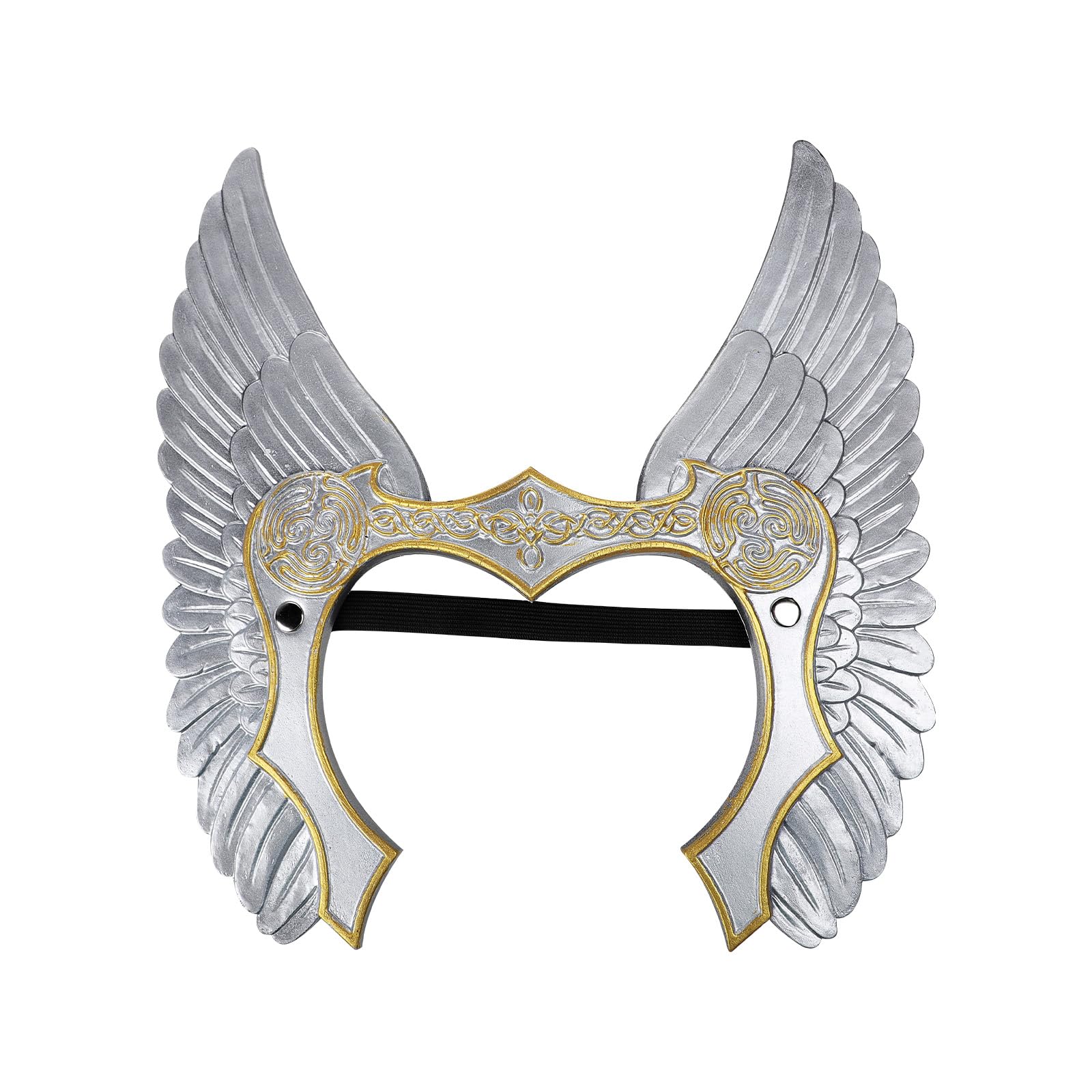 Moonlove Angel Wings Headpiece Crown for Men Women Lightweight Goddess Medieval Viking Fancy Dress Headwear for Halloween Cosplay Renaissance Faire Fairy Tale LARP Mask Party Prop Costume Accessory