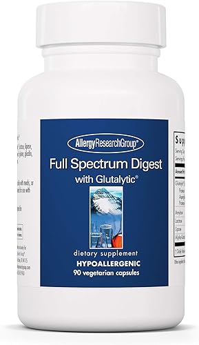 Allergy Research Group - Digesto de espectro completo - Enzimas digestivas veganas, soporte para gluten - 90 cápsulas vegetarianas Allergy Research Group - Digesto de espectro completo - Enzimas digestivas veganas, soporte para gluten - 90 cápsulas vegetarianas