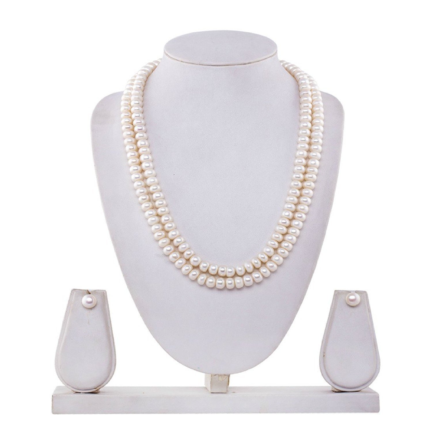 Elegant Double Line Pearl Necklace