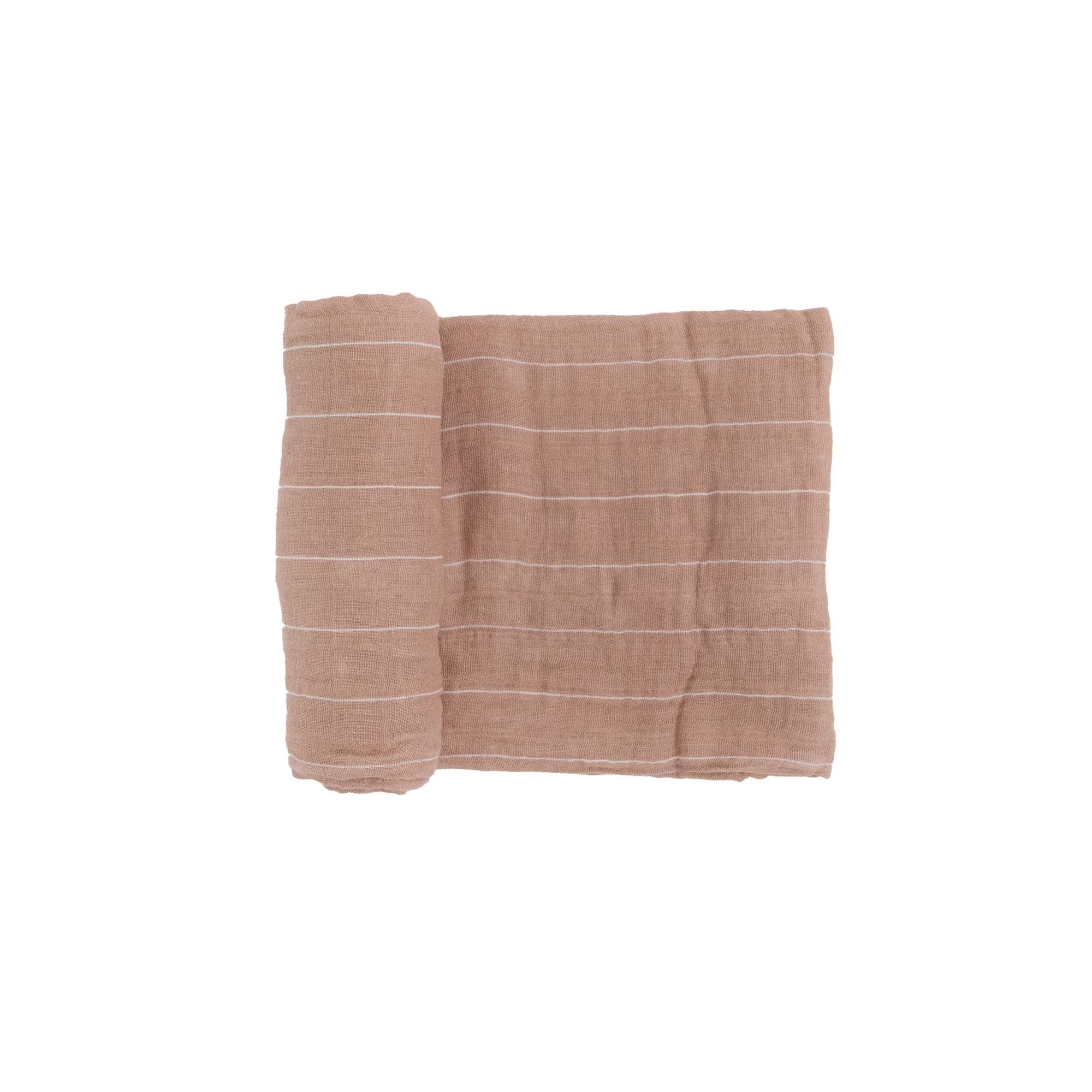 Little Unicorn Premium Cotton Swaddle Baby Blanket | Breathable Fabric | for swaddling, Play, Nursing & More (Mauve Stripe)