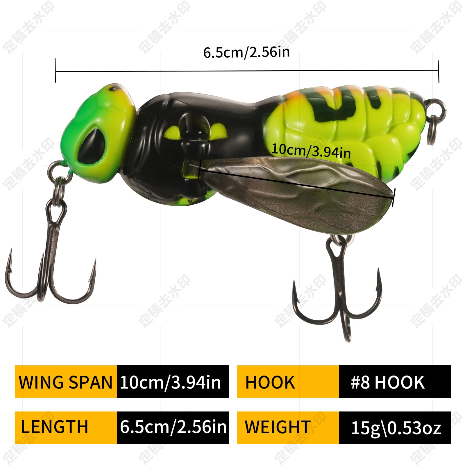 FONMANG Fishing Lures, 3-Piece Topwater Lures for Bass, Walleye, and Pike, 2025 New Wasp-Style Top Water Crawler for Freshwater & Saltwater Fishing, 2.6in, 15g,3Plated Color : Sports & Outdoors