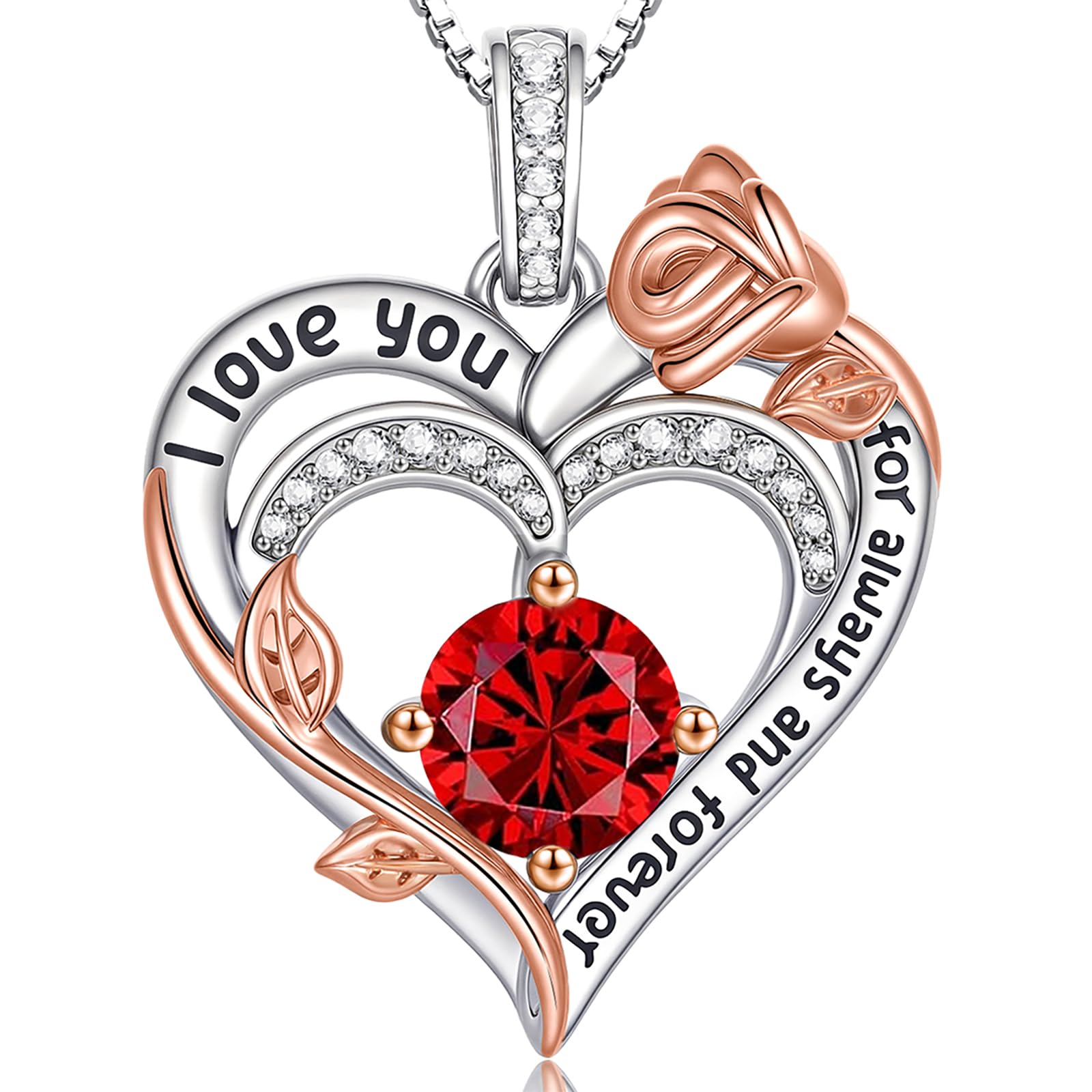 FXE S925 Sterling Silver Heart Necklace