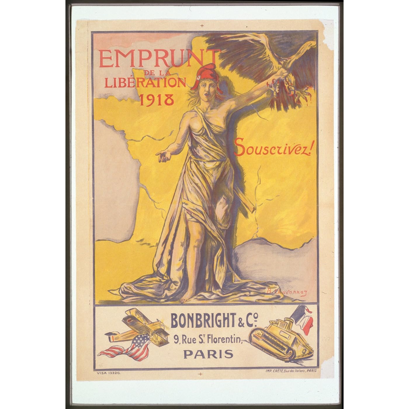 Poster Vintage Libération grand format | Affiche rétro murale imprimée roulée