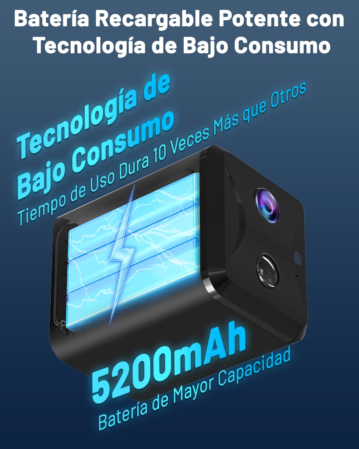 UCOCARE Camara Vigilancia SIM, Camara Vigilancia sin WiFi con Tarjeta SIM | Mini Camara 4G 2K, Bateria 5200mAh, Detección Movimiento AI, Visión 160°, Vision Nocturna, para Coche, Camping y Viajes