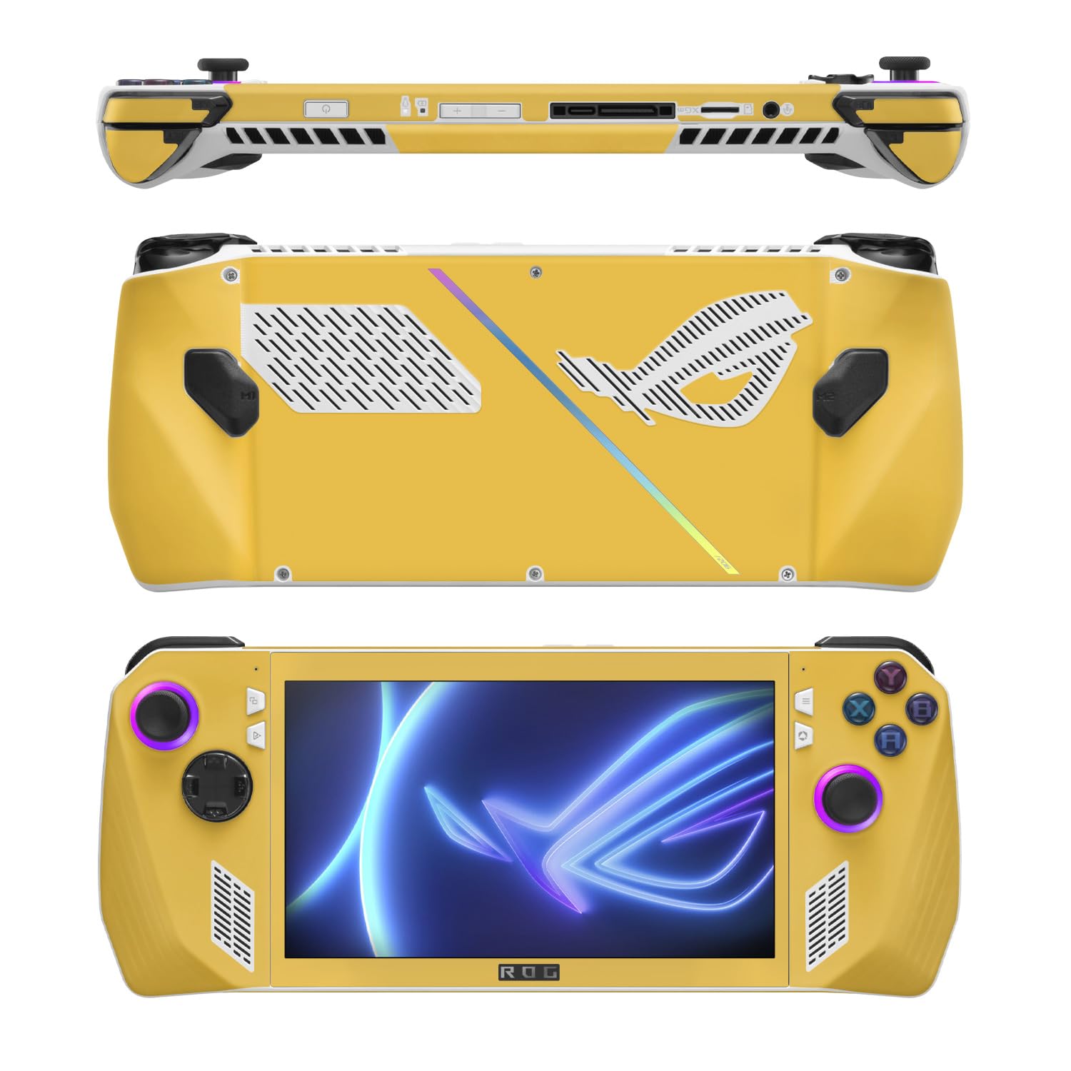 MightySkins Skin Compatible with Asus ROG Ally - Solid Marigold | Protective, Durable, and Unique Vinyl Decal wrap Cover | Easy to Apply, Remove, and Change Styles