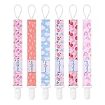 babygoal Pacifier Clips, 6 Pack Pacifier Holder Fits Most Pacifiers and Binkies 6PS36
