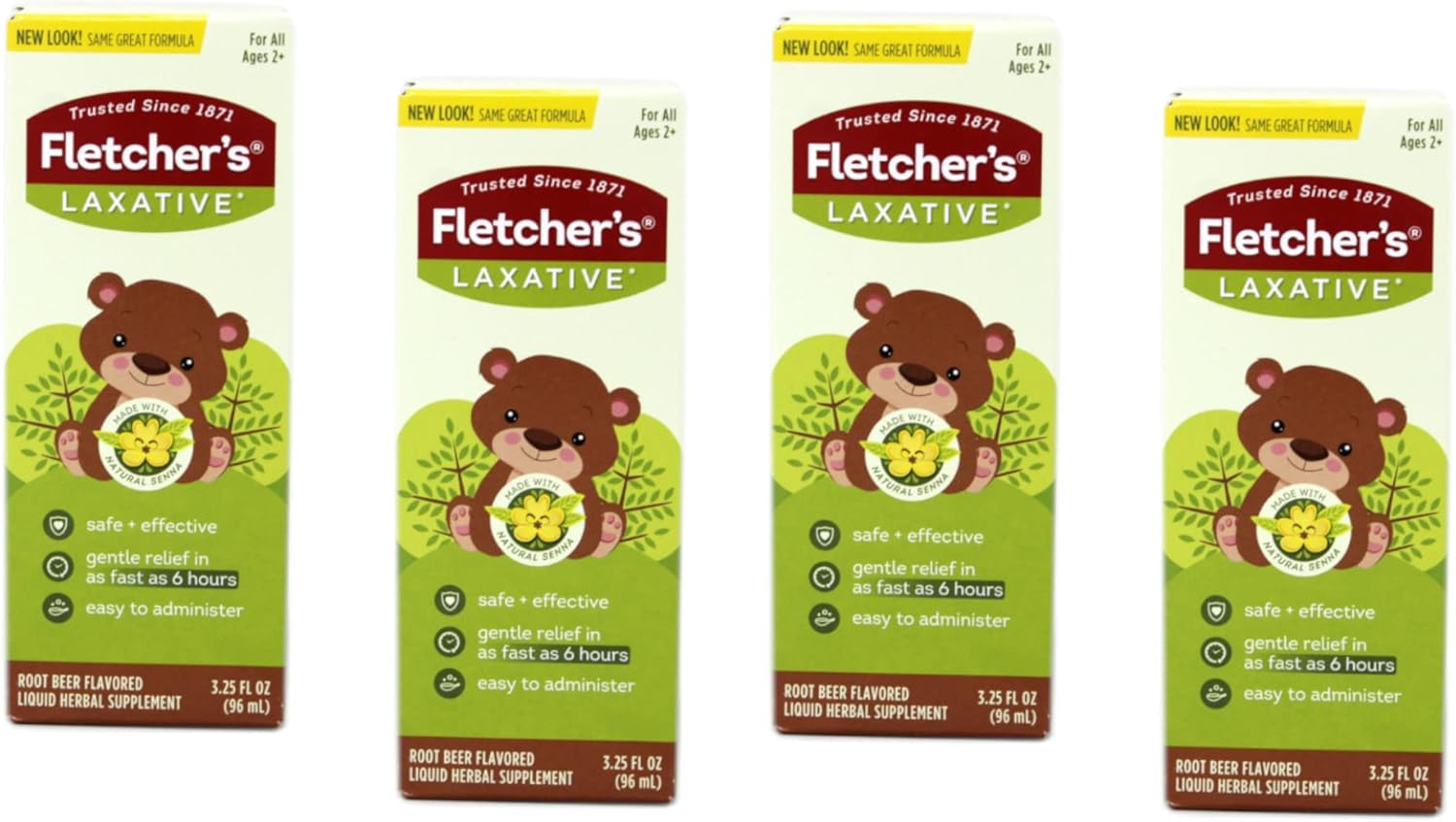 Fletcher's Laxative for Kids 3.50 oz (Pack of 4) : Health & Household