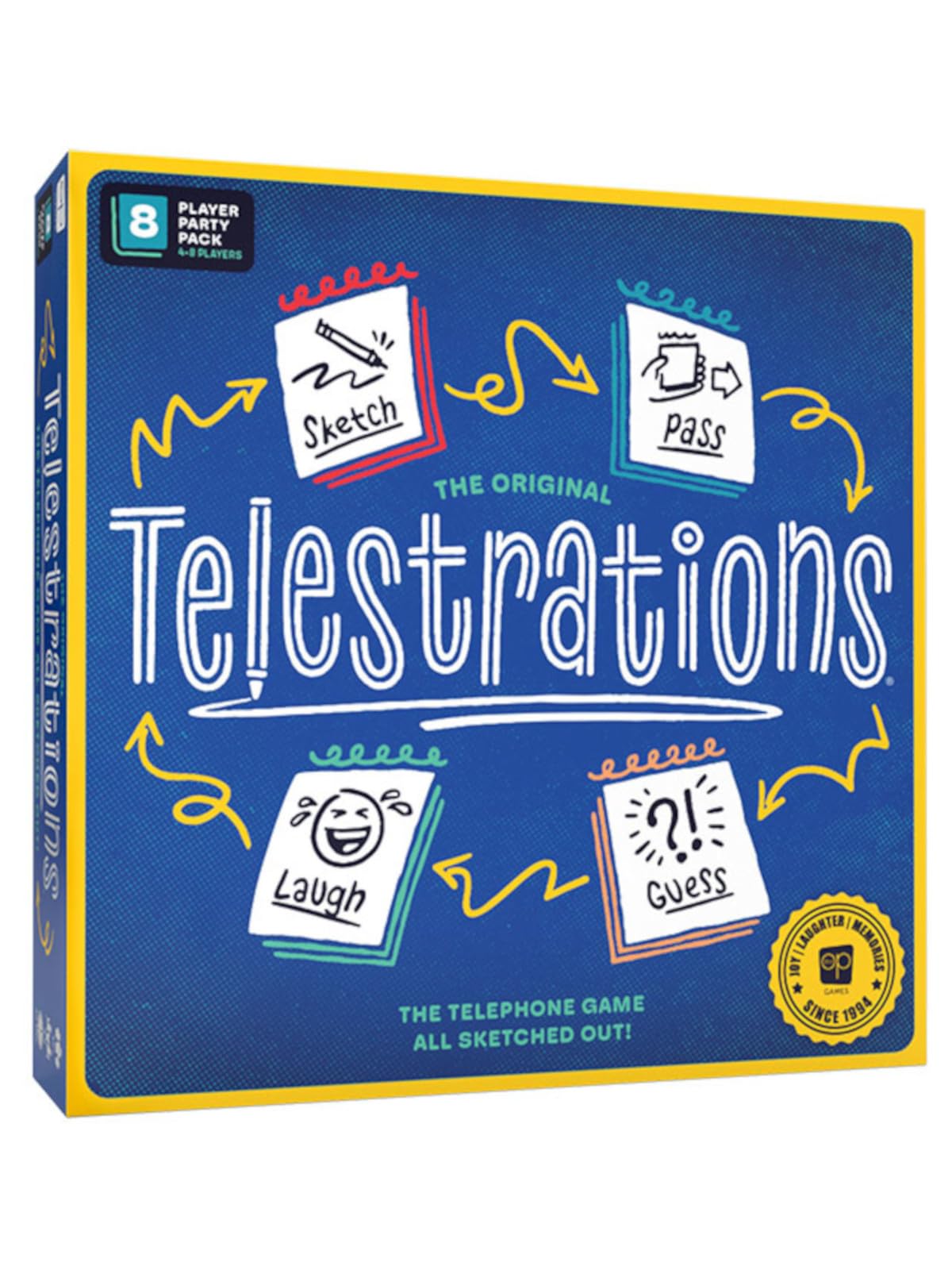 USAopoly Telestrations Refresh Jeu de fête de Famille à partir de 10 Ans 4 à 8 Joueurs 30 Minutes de Temps de Jeu ou Plus
