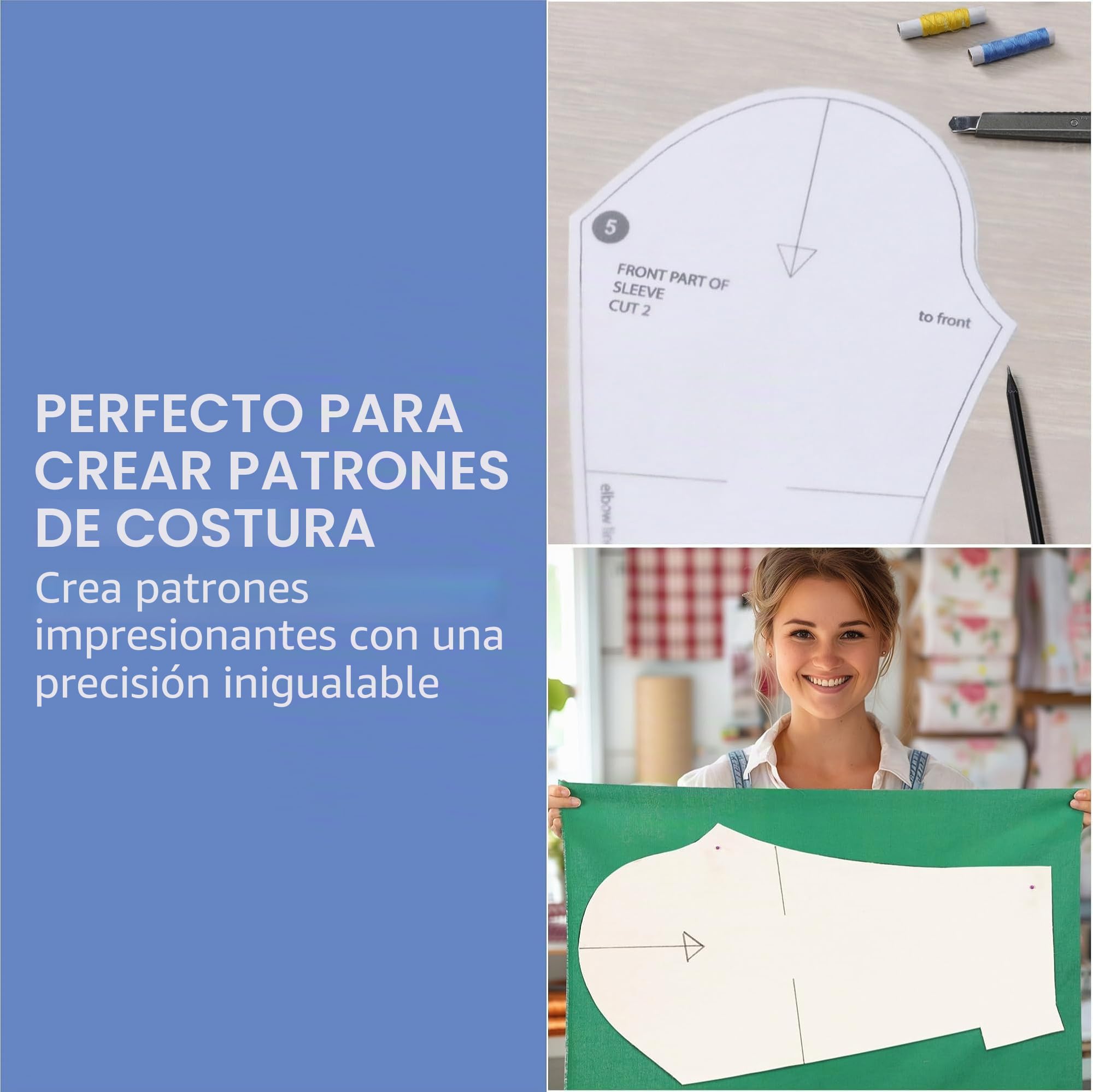 WINTEX Rollo de Papel Calco 25 m x 70 cm- para Patrones de Costura 50g/m² - Dibujo Bocetos Manualidades Patronaje Dibujo Tecnico para Tela