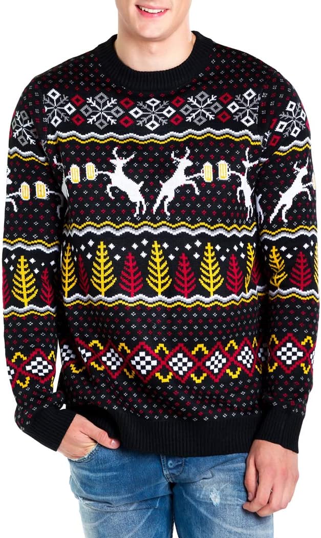 Tipsy Elves Men's Ugly Christmas Sweaters - Funny Christmas Sweaters for Men - Fun Holiday Pullovers