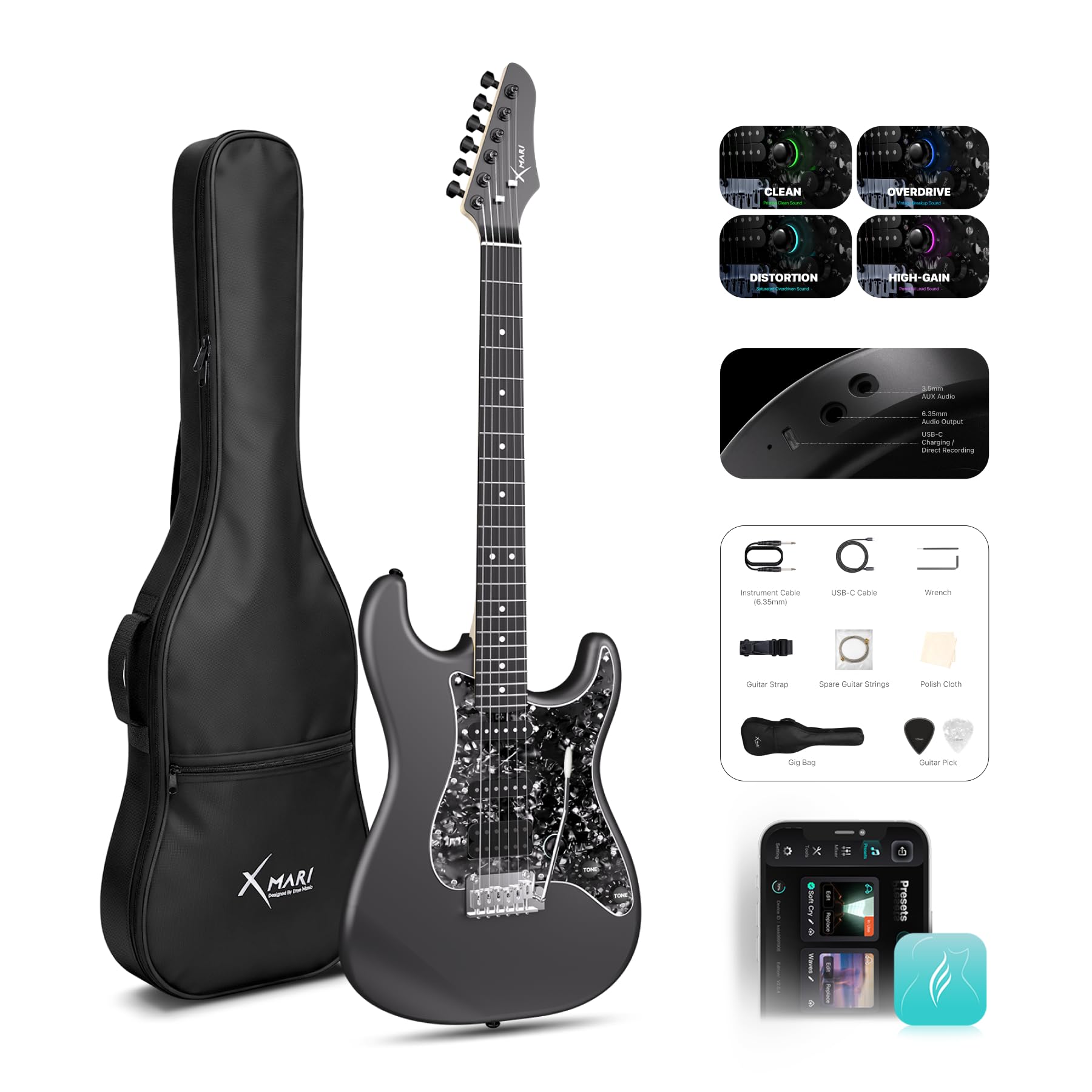 XMARI Enya XMARI Smart Electric Guitar with
