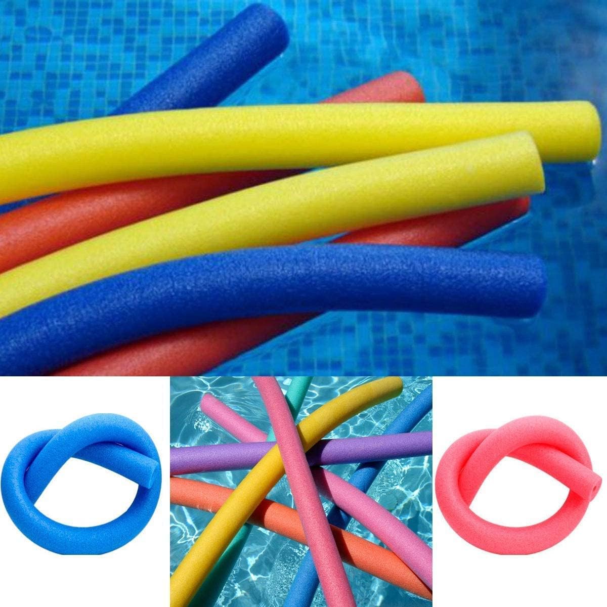 HshDUti Lot de 2 nouilles flottantes pour piscine - En mousse solide et flexible - Bleu + vert