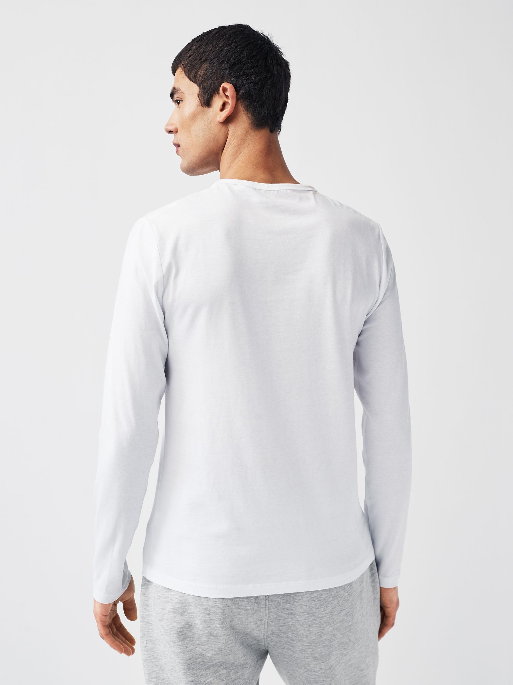 NEXT Herren Drunterzieh-Langarmshirts aus 100% Baumwolle, 5er-Pack