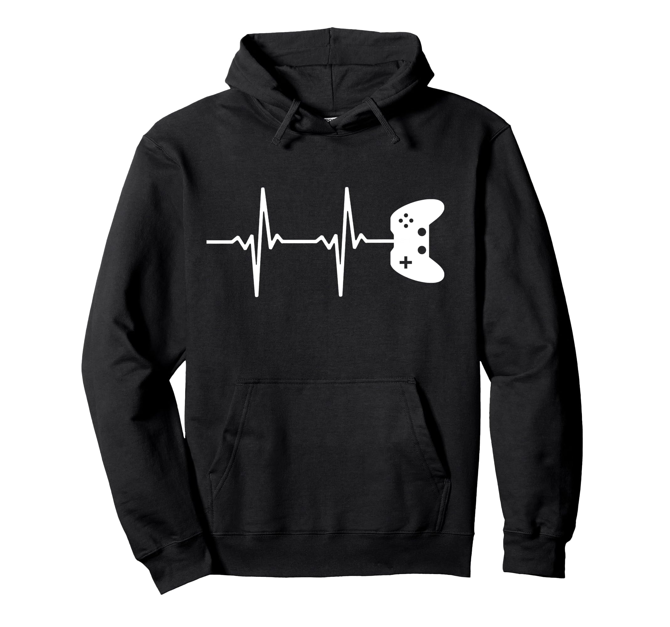 Gamer Heartbeat Video Gaming Controller Gift Idea Pullover Hoodie