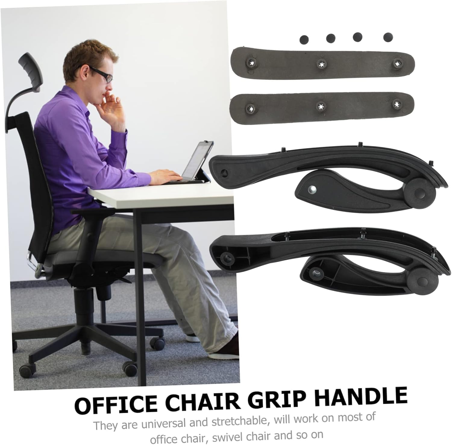 Office Chair Arms Swivel Chair Armrests Replacement Movable Armrest Coverings for Work