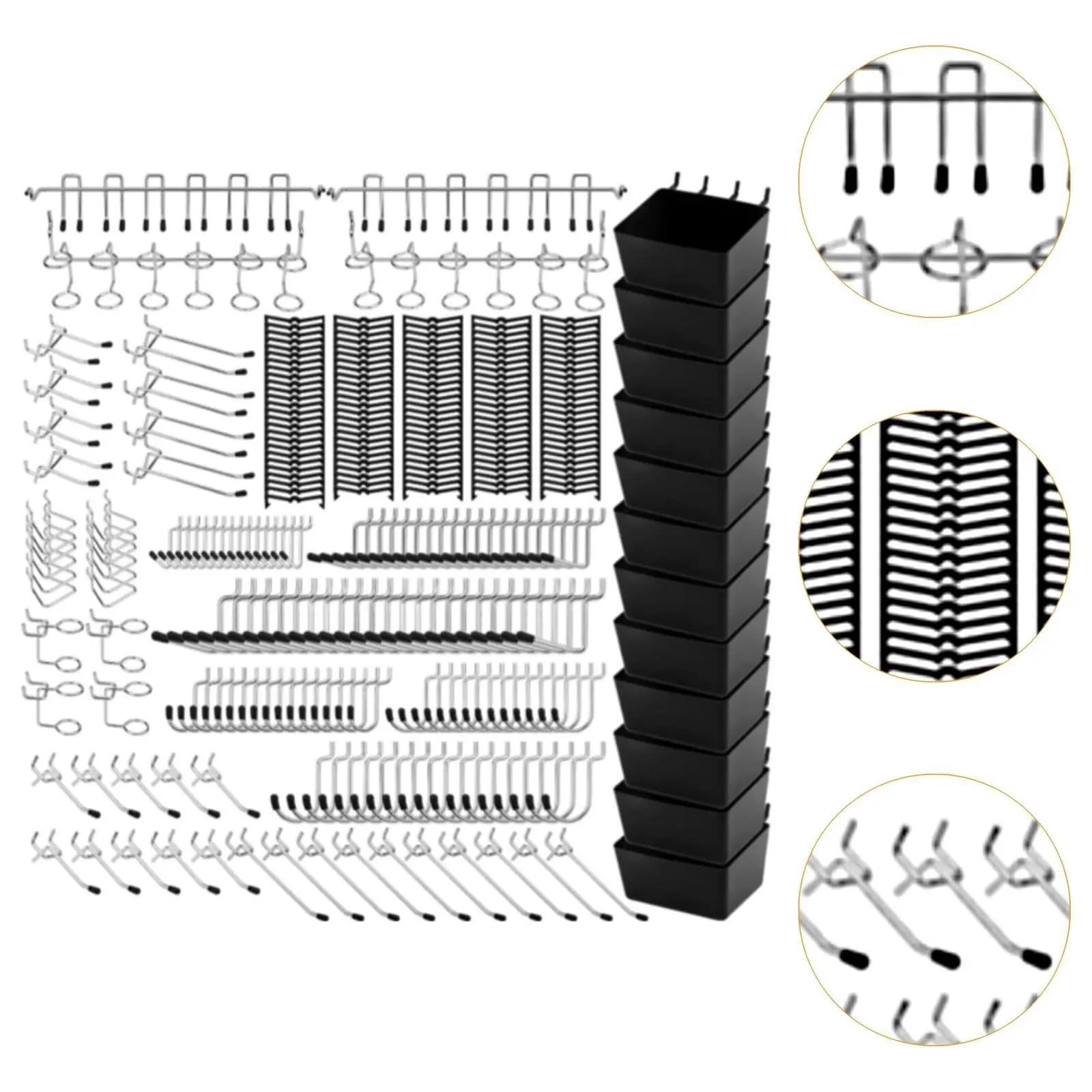 Juego de 300 ganchos for tablero perforado, pared for almacenamiento y montaje herramientas