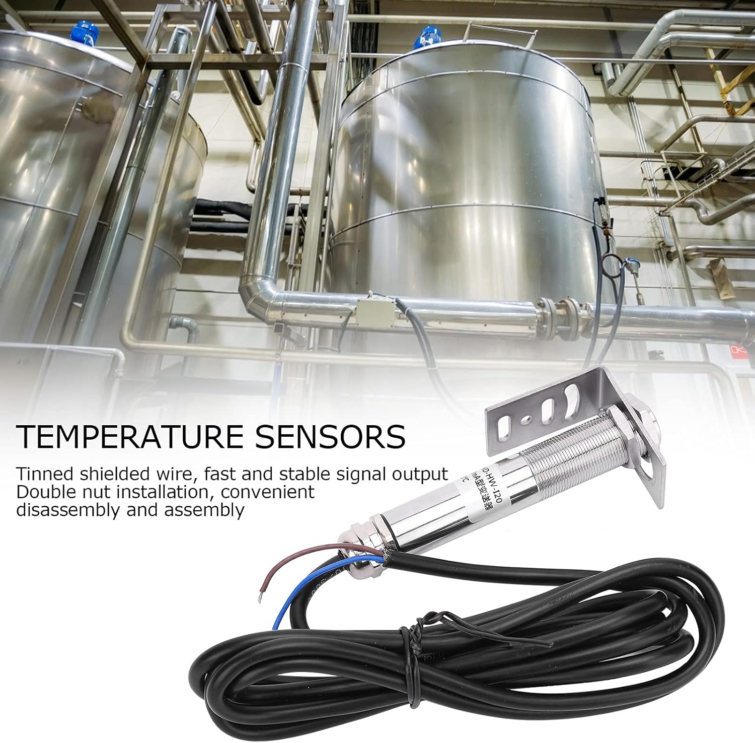 High Temperature Sensors NonContact Infrared Temperature Sensors 4-20mA Transmitter 10-30VDC 0-100℃