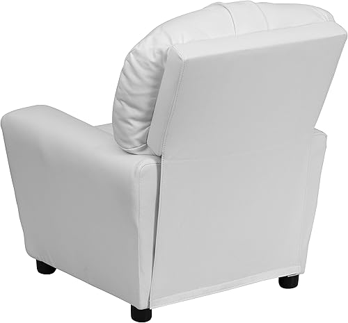 Miniatura 227 de Flash Furniture Chandler LeatherSoft - Silla reclinable para niños con portavasos y reclinable de seguridad, silla reclinable contemporánea para