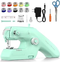 ハンディミシン 手持ち式縫製機 ハンドミシン 電動ミシン ミニ縫製機 sewing machine 缝纫机 みしん【単3形乾電池・DCジャック給電】