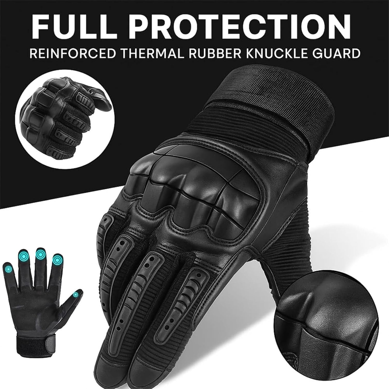Ruck & Recon Tactical Gloves, Touchscreen Motorcycle Glove with Hard Shell & Palm Padding, Tactical Gloves for Men, Waterproof, Touchscreen, Superior Grip