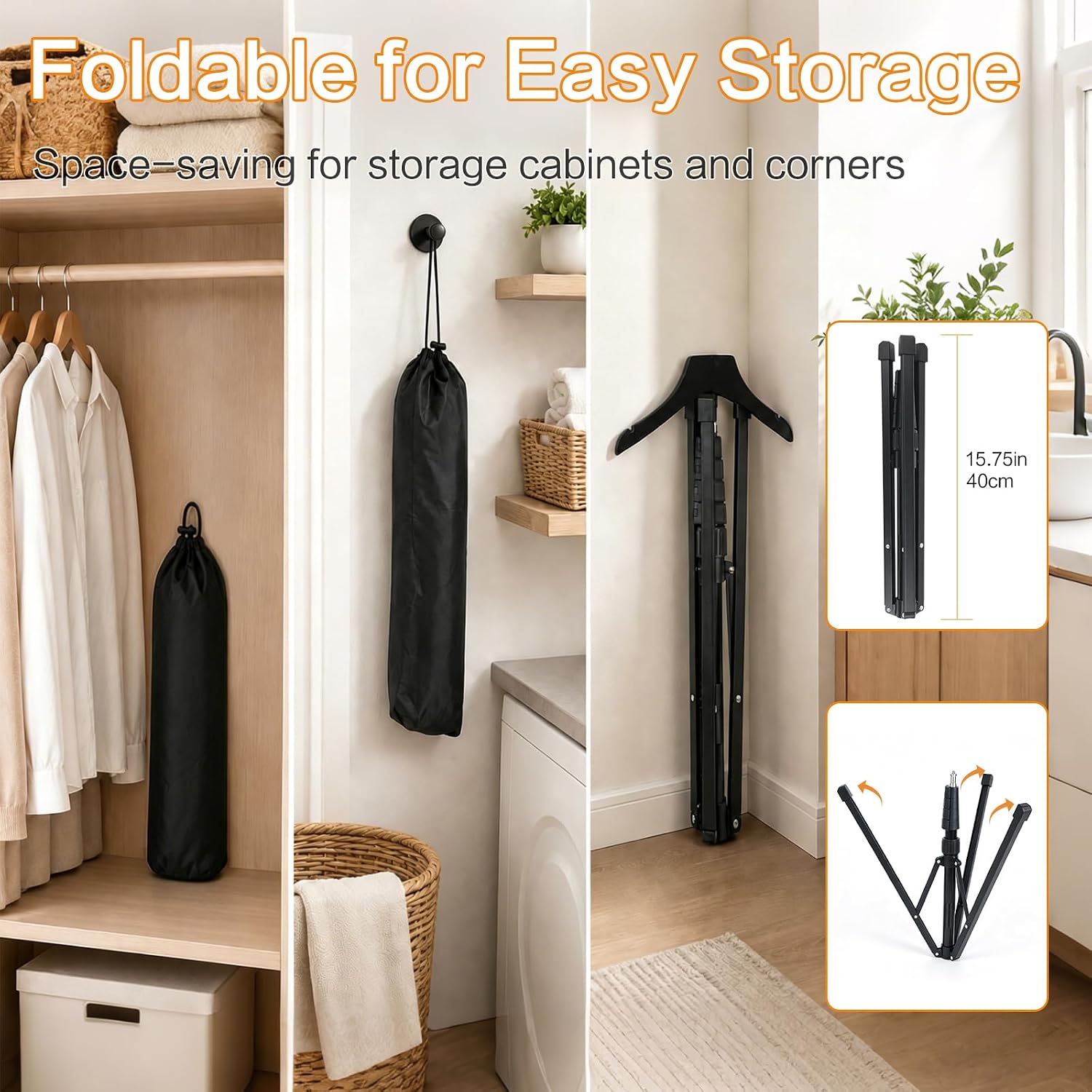 Adjustable mannequinDisplay Stand 32-70 Inch, Foldable Clothing Display Stand Mannequin Torso for Retail Vendors,Foldable Clothing Steamer Hanger Rack for Ceremony Photo Booth Retail Vendors