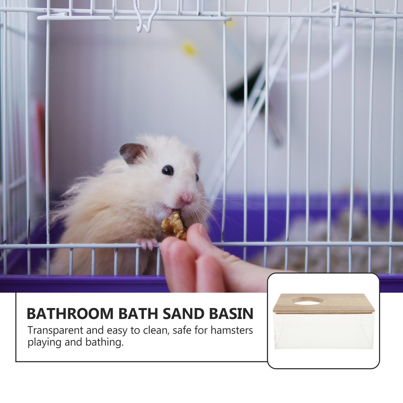 Multifunktions Sandbadewanne für Meerschweinchen und Kleine Haustiere Leichtes Acryl mit Holzrahmen Glatte Oberfläche für Zuhause und Tiergeschäft
