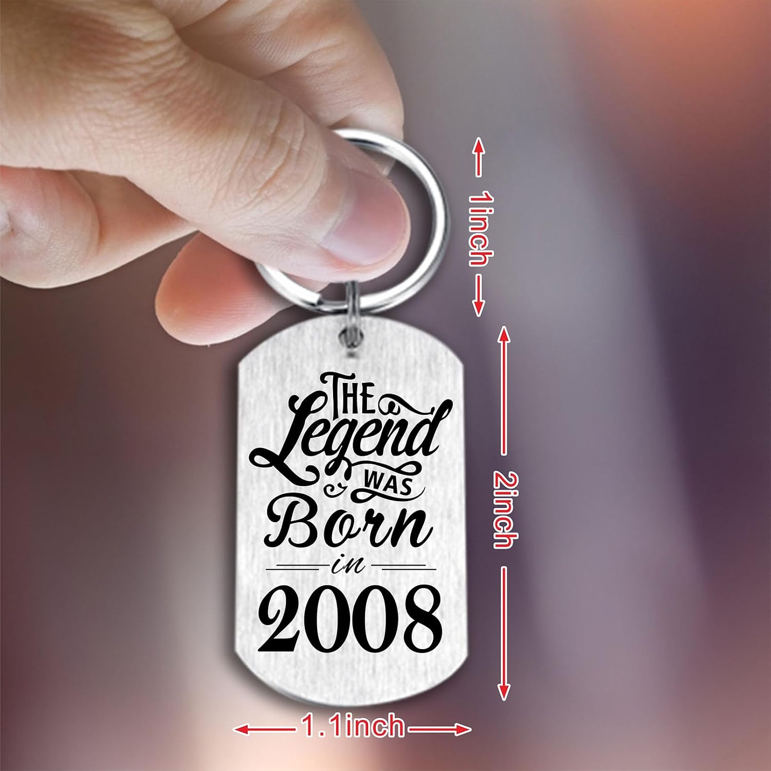 Yobent Birthday Gifts for Men Women Him, Happy Birthday Personalized Keychain, Men Gifts for Bday Unique