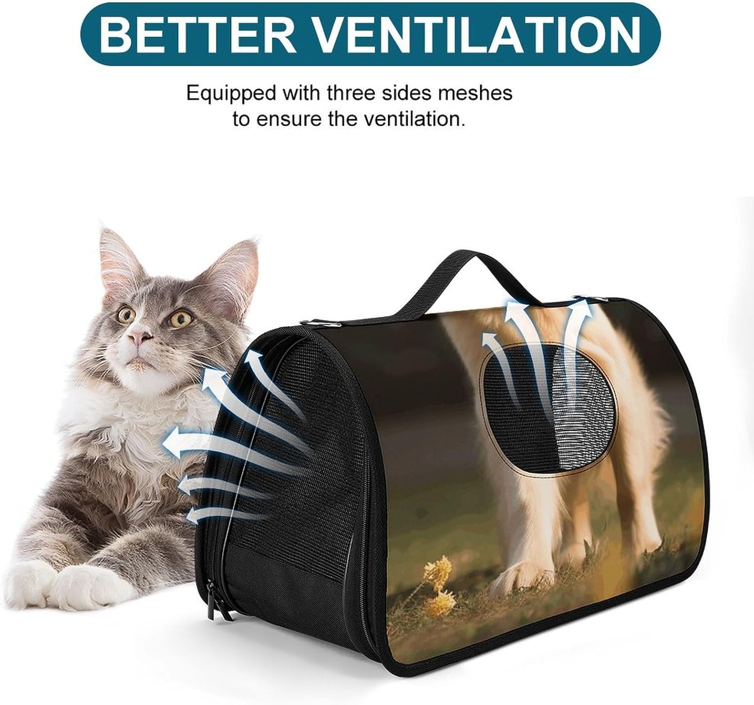 Pet Handbags, Golden Retriever Dog Printed Pet Handbags,folding Pet Bags,new Pet Handbags,universal Pet Handbags, 45X26X23.5cm