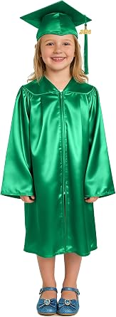 GradPlaza Shiny Preschool Graduation Cap and Gown for Kids 2026 Tassel kindergarten graduation cap and gown