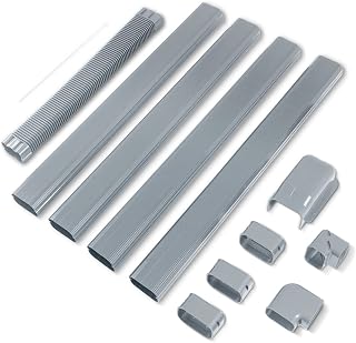 LyPrem 16.5ft Mini Split Line Set Cover 4" PVC for AC & Heat Pump Grey