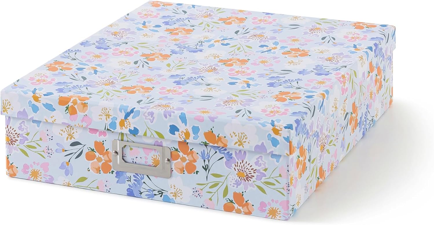 Soul & Lane - Keepsake Memory Storage Box, 14.8x13x3.7 In, Lavender Meadow