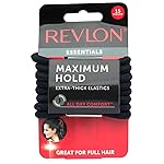 REVLON Extra Thick Black Hair Elastics, 15 Count