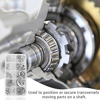 455-teiliges Sicherungsring Set Edelstahl 304 - DIN 6799 Für Wellen & Achsen